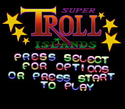 Super Troll Islands (USA) (Beta) Title Screen